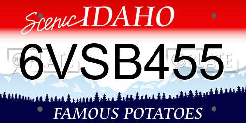6VSB455 Idaho License Plate