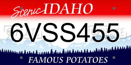 6VSS455 Idaho License Plate