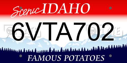 6VTA702 Idaho License Plate