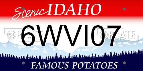 6WVI07 Idaho License Plate