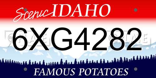6XG4282 Idaho License Plate