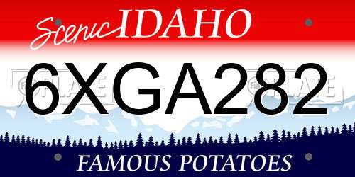 6XGA282 Idaho License Plate