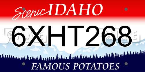 6XHT268 Idaho License Plate