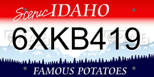 6XKB419 Idaho License Plate