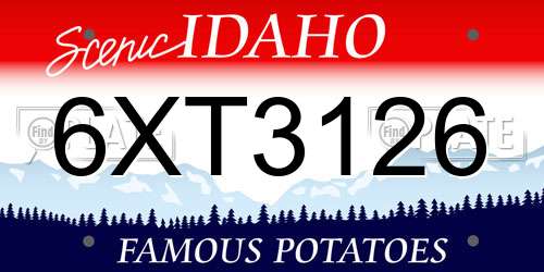 6XT3126 Idaho License Plate