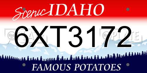 6XT3172 Idaho License Plate
