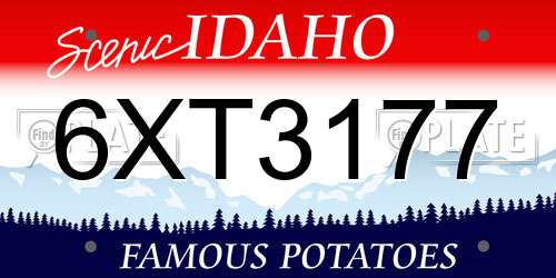 6XT3177 Idaho License Plate