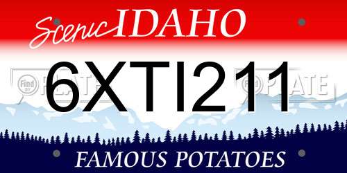 6XTI211 Idaho License Plate