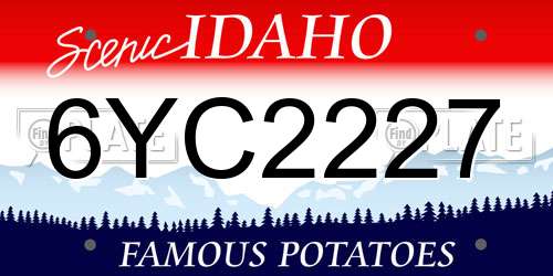 6YC2227 Idaho License Plate