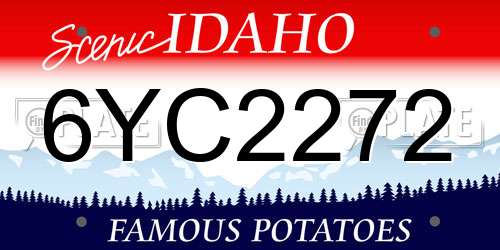 6YC2272 Idaho License Plate