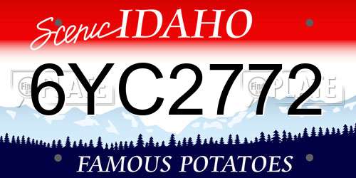 6YC2772 Idaho License Plate