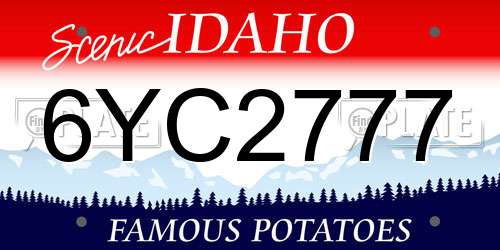 6YC2777 Idaho License Plate