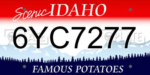 6YC7277 Idaho License Plate