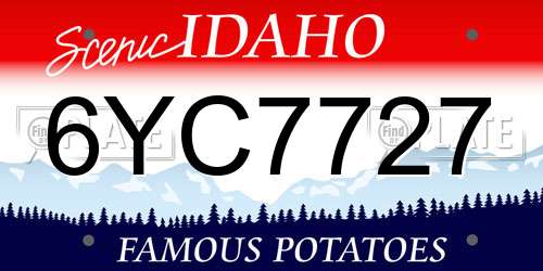 6YC7727 Idaho License Plate