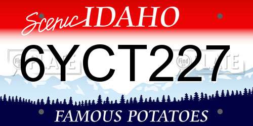 6YCT227 Idaho License Plate