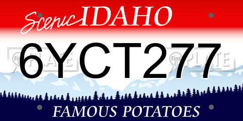 6YCT277 Idaho License Plate