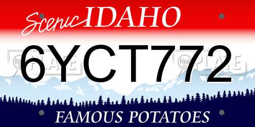 6YCT772 Idaho License Plate