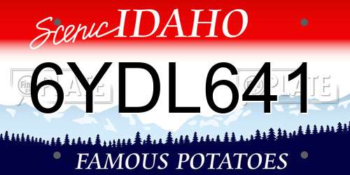 6YDL641 Idaho License Plate