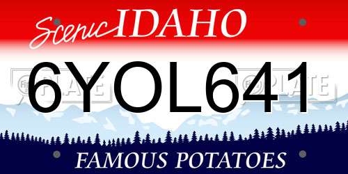 6YOL641 Idaho License Plate