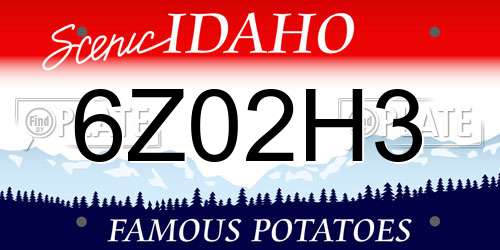 6Z02H3 Idaho License Plate