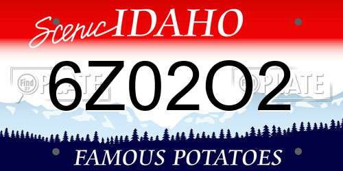 6Z02O2 Idaho License Plate
