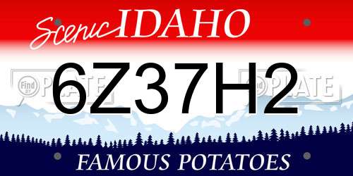 6Z37H2 Idaho License Plate