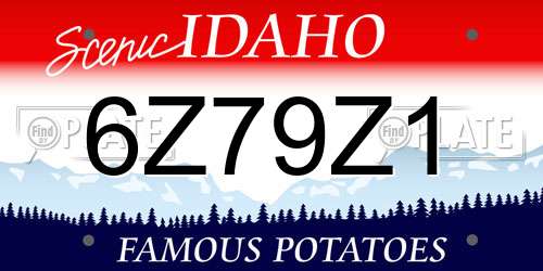6Z79Z1 Idaho License Plate