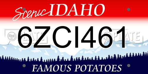 6ZCI461 Idaho License Plate