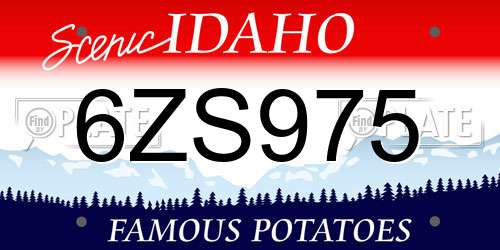 6ZS975 Idaho License Plate