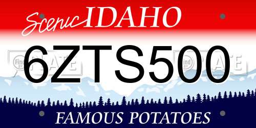 6ZTS500 Idaho License Plate