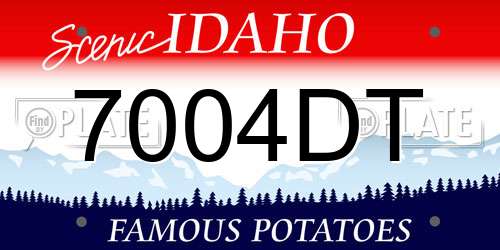 7004DT Idaho License Plate