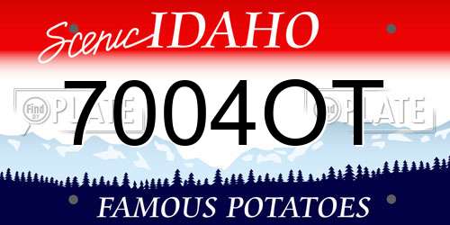 7004OT Idaho License Plate