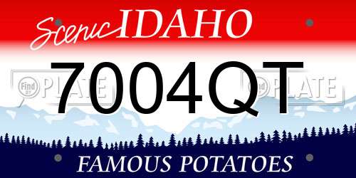 7004QT Idaho License Plate