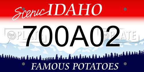 700A02 Idaho License Plate