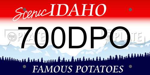 700DPO Idaho License Plate