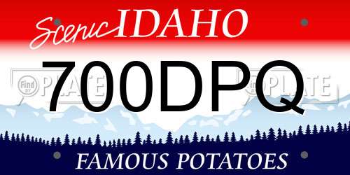 700DPQ Idaho License Plate