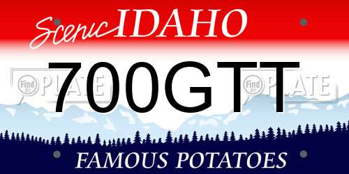 700GTT Idaho License Plate