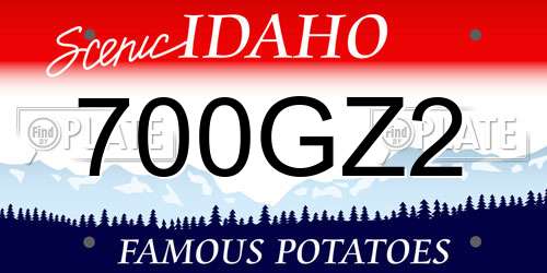700GZ2 Idaho License Plate