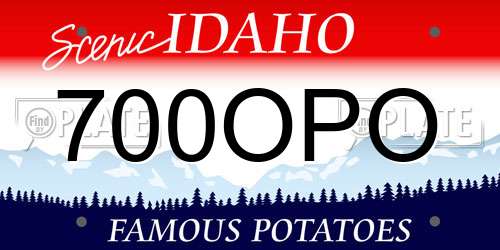 700OPO Idaho License Plate