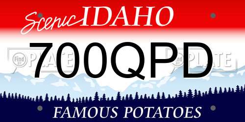 700QPD Idaho License Plate