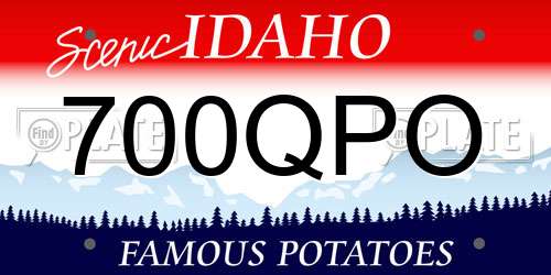 700QPO Idaho License Plate