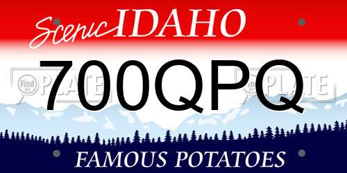 700QPQ Idaho License Plate