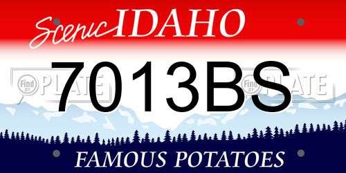 7013BS Idaho License Plate
