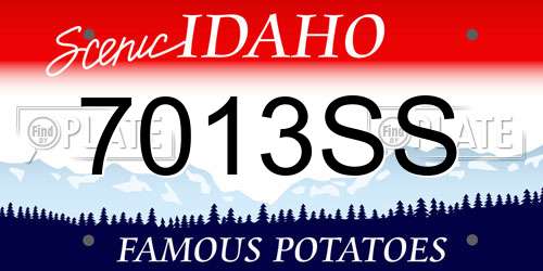 7013SS Idaho License Plate