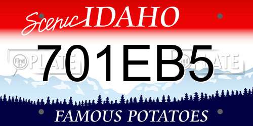 701EB5 Idaho License Plate
