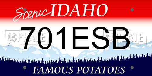 701ESB Idaho License Plate