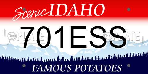 701ESS Idaho License Plate