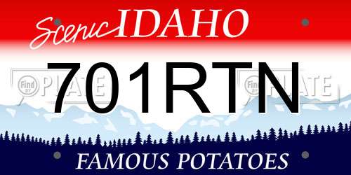 701RTN Idaho License Plate