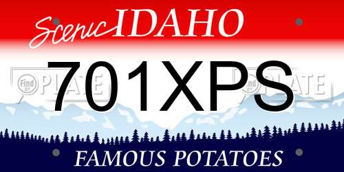 701XPS Idaho License Plate