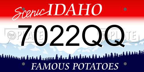 7022QQ Idaho License Plate